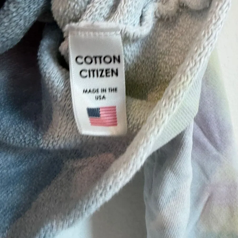 Cotton Citizen Tie Dye Half Zip Pullover Cropped Sweatshirt Women's Size XS - Picture 6 of 7